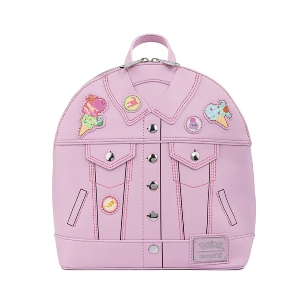 Loungefly Pokemon Ice Cream Denim Jacket Convertible Mini Backpack